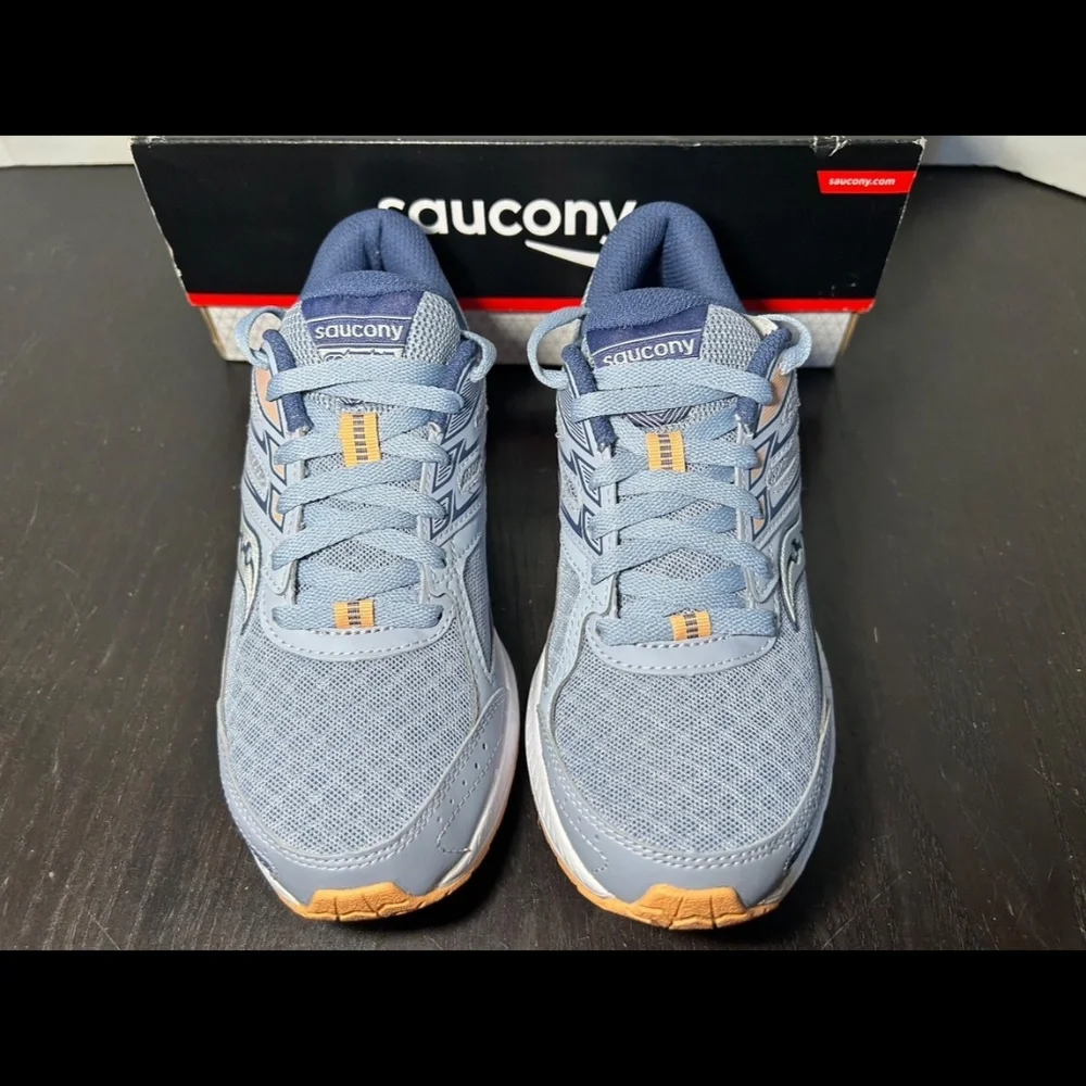 Saucony Cohesion 13 Running Shoes Sneakers Blue Mist/Melon Womans 6.5